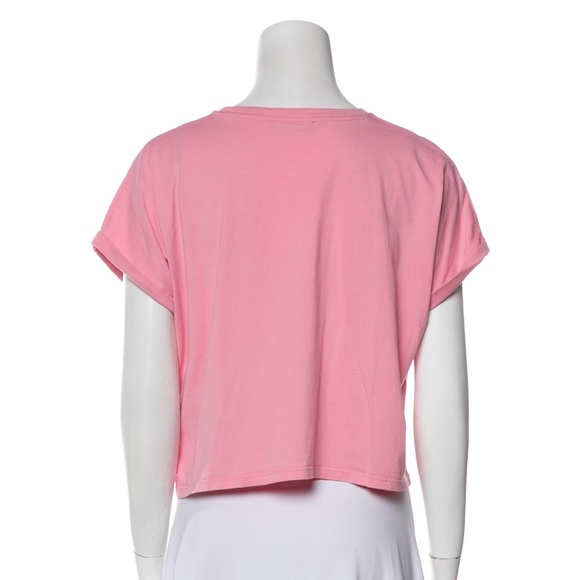 Balmain Logo Pink Boxy Short Sleeve Graphic Tee Sz Medium - Picture 3 of 16